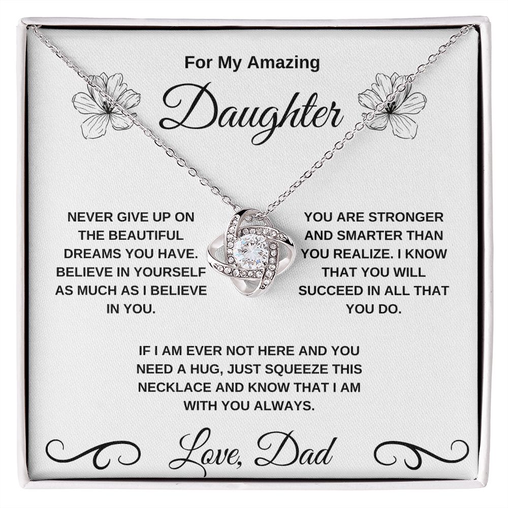 For My Amazing Daughter - Love Knot Necklace