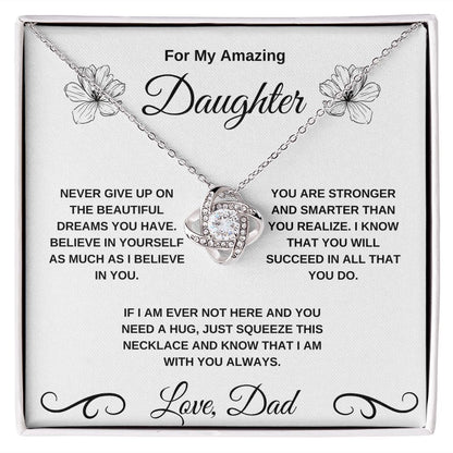 For My Amazing Daughter - Love Knot Necklace